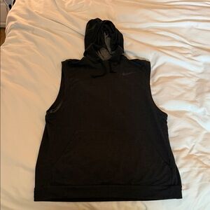 Nike Black Sleeveless Hoodie with Soul Cycle logo on back